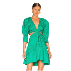 A.L.C New Alexa Poplin Cutout Mini Ruffle Dress